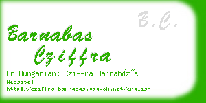 barnabas cziffra business card